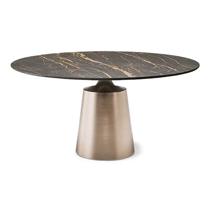 yoda ceramic table with brass base product shot