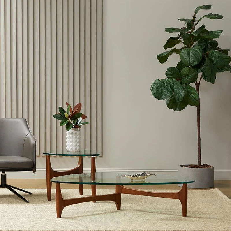 ladell2 Ledell coffee table shown in a living room with a side table same model