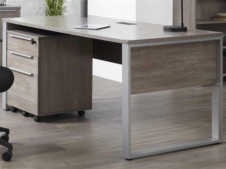 gray desk product staged image