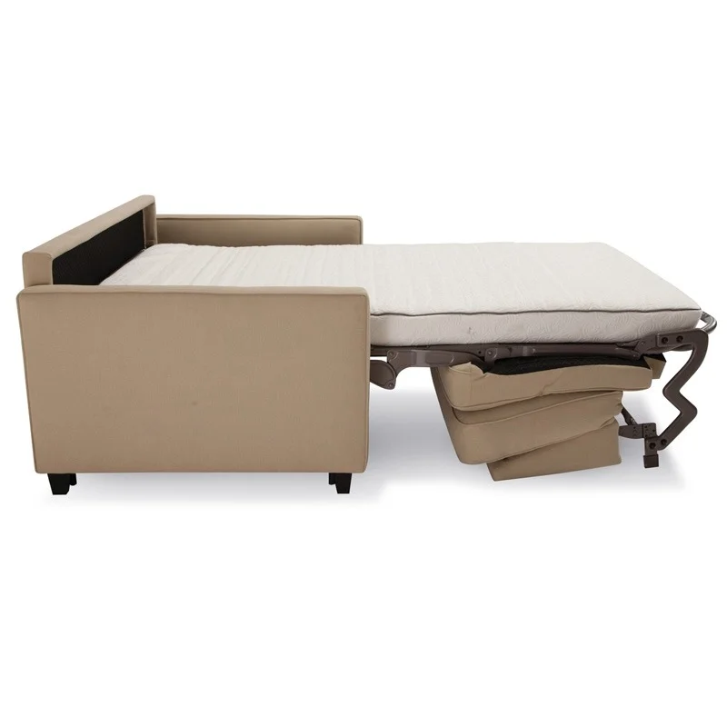 CALIFORNIA3 california sofa sleeper open completely shown as a side view,