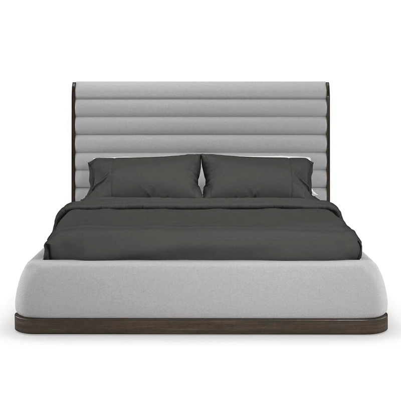 LaModa2 la moda bed a gray smokey modern bed with horizontal slats by Caracole