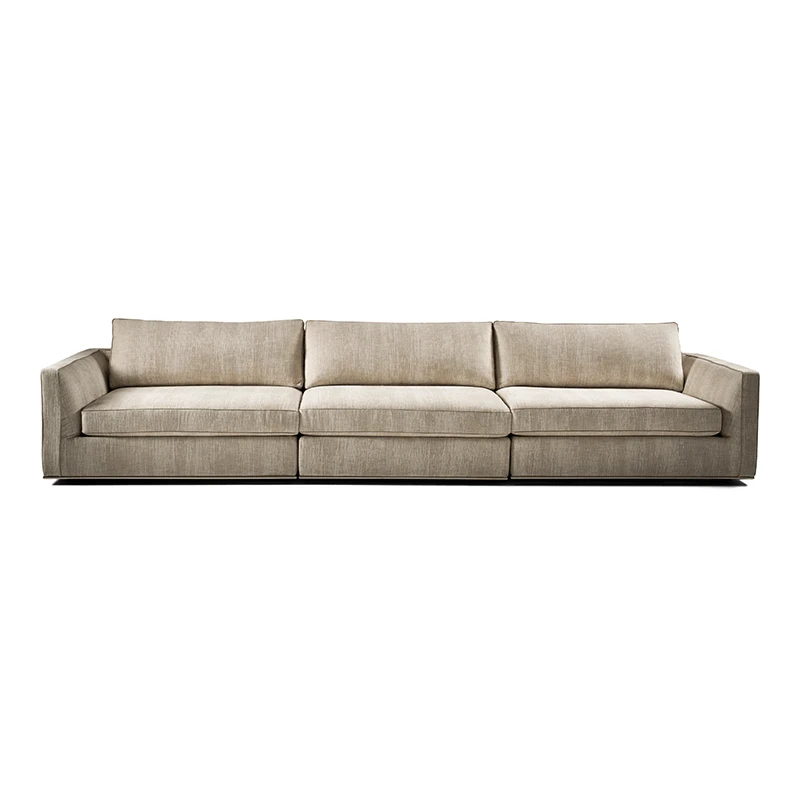 ED.Siena-SO3-front Siena in a beige contemporary three seat sofa front facing product by American Leather