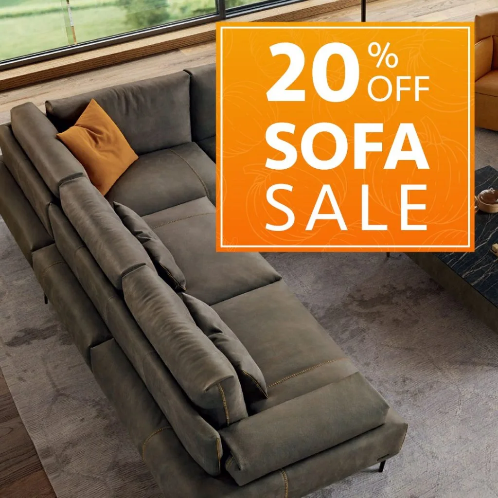 Up to 20% off on sofas from top designer brands (Valid From: October 1, 2019 to October 15, 2019) Up to 20% off on sofas from top designer brands (Valid From: October 1, 2019 to October 15, 2019)