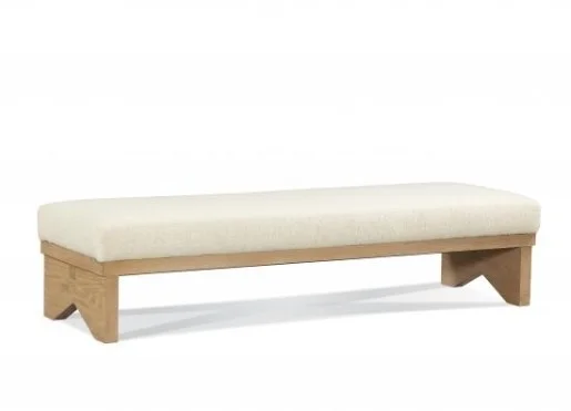 Pierre Ottoman washed oak bench