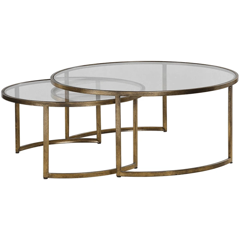 coffee table round set image description