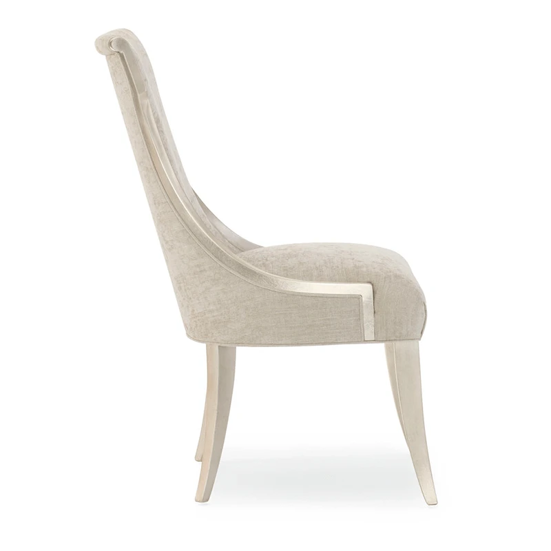 avondale2 single Shimmering pearlescent fabric dining side chair silo side shot