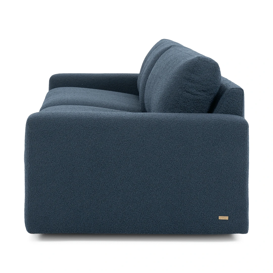 blue sofa Montara by American Leather from Elements collection side view silhouette image available in McAllen, TX at Niu Urban Living furniture store.