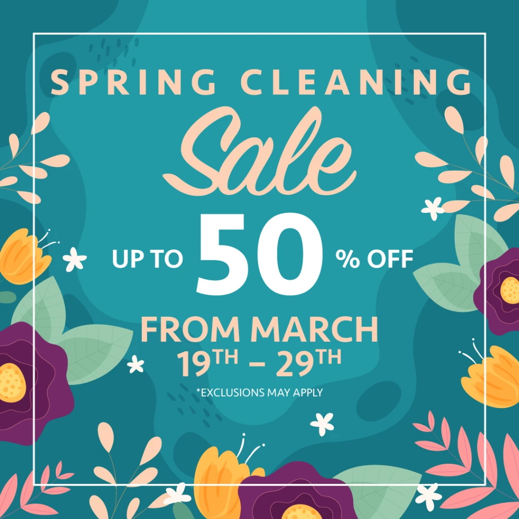 2021 Spring Cleaning Sale (Valid From: March 19, 2021 to March 29, 2021) 2021 Spring Cleaning Sale (Valid From: March 19, 2021 to March 29, 2021)