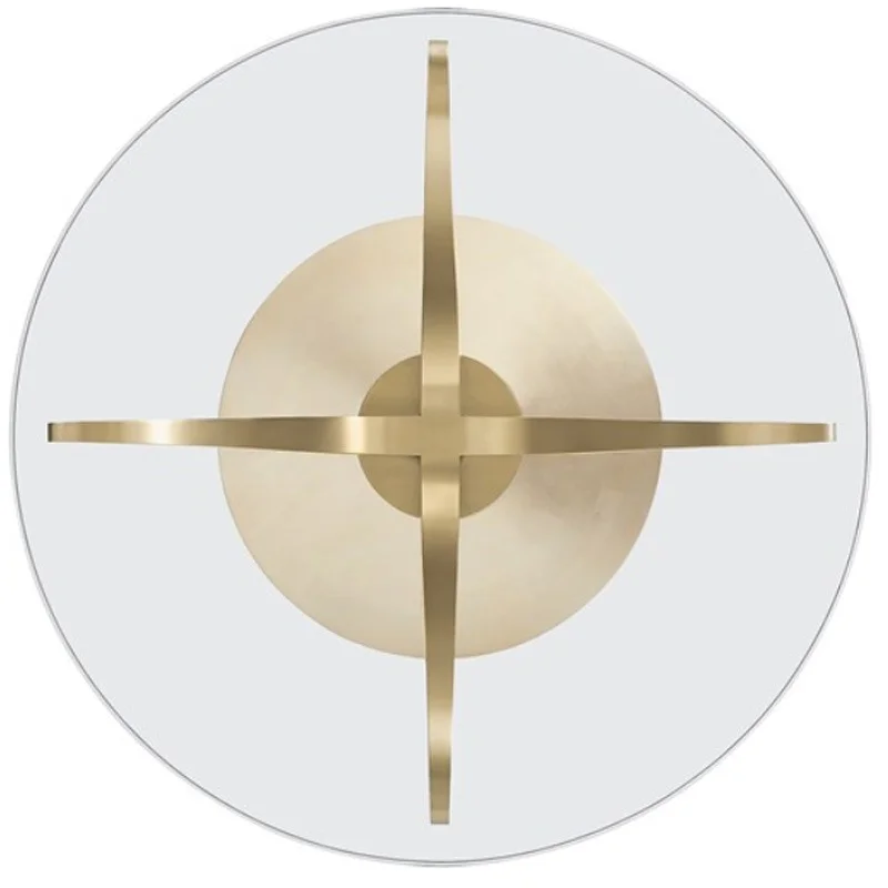 Rounding Up dining table shown from top view by Caracole