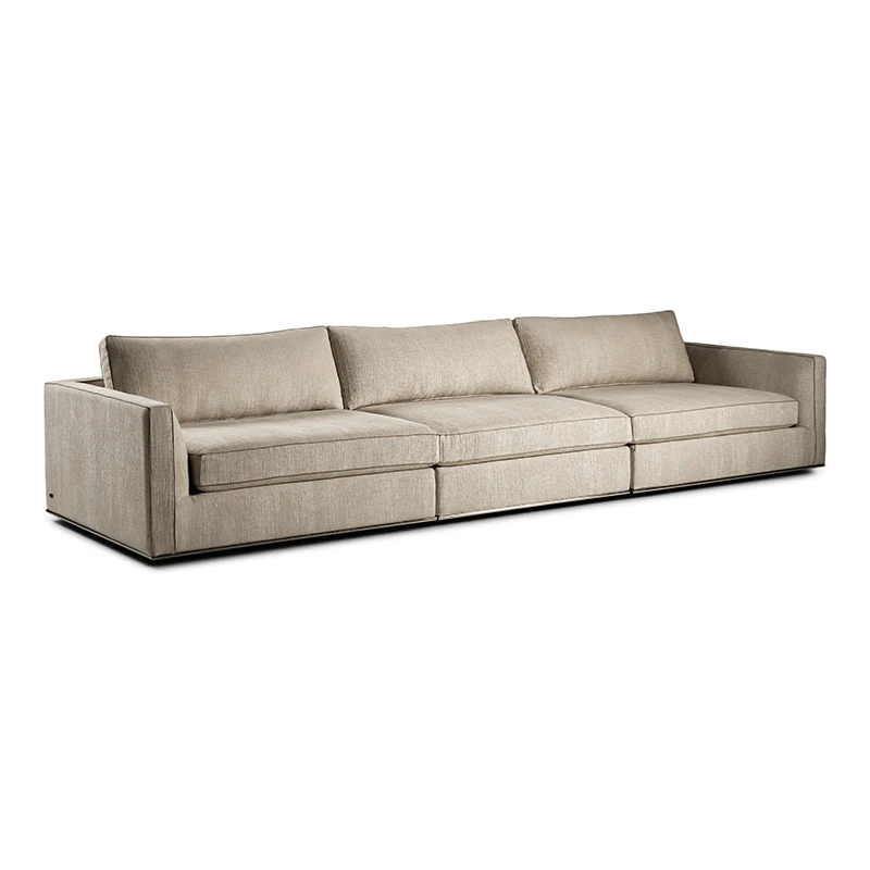 ED.Siena-SO3-45 Siena sofa in a beige fabric by American Leather