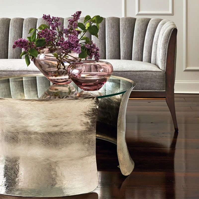 Cuff cocktail table shown in a living room